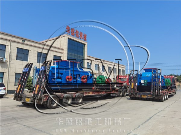 兩臺1810型液壓對輥破碎機(jī)一起發(fā)往河北秦皇島